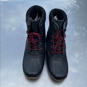 American Eagle Outfitters Black and Red Boots